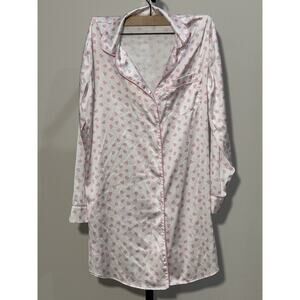 Tabitha Webb Sleep Wear Women Top Heart Print Pajama Shirt Size S